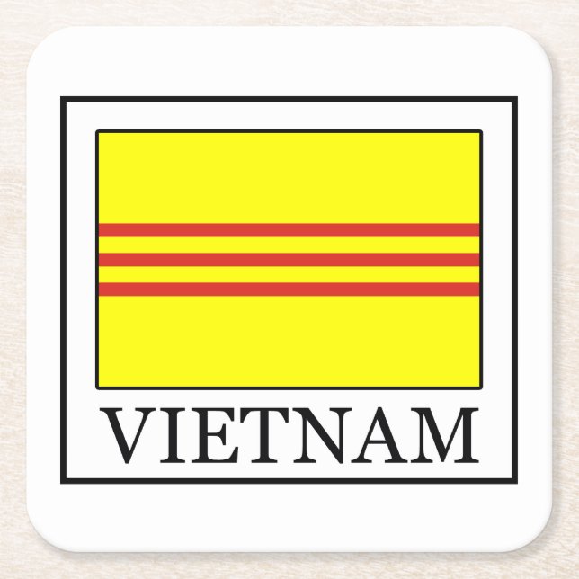 Vietnam Rechteckiger Pappuntersetzer (Vorderseite)