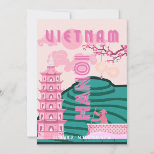 Vietnam Reisekunst Feiertagskarte