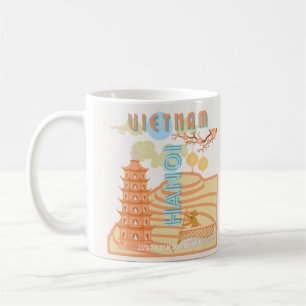 Vietnam Reisekunst Kaffeetasse
