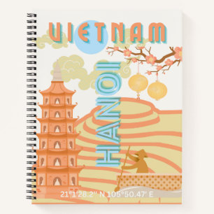 Vietnam Reisekunst Notizbuch