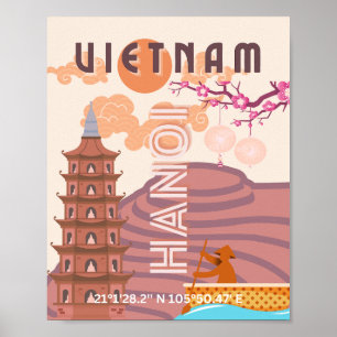 Vietnam Reisekunst Poster