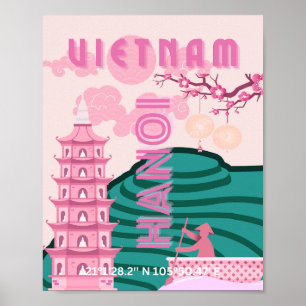 Vietnam Reisekunst Poster