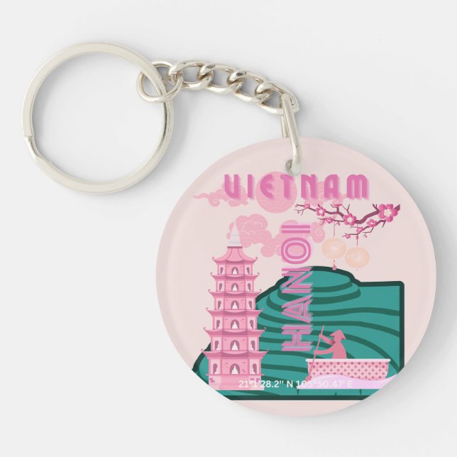 Vietnam Reisekunst Schlüsselanhänger (Vorderseite)