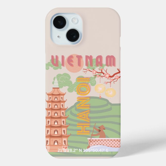 Vietnam Reisekunst, Vintag Case-Mate iPhone Hülle (Rückseite)