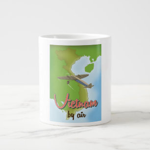 Vietnam-Reiseplakat im Vintage-Stil Jumbo-Tasse
