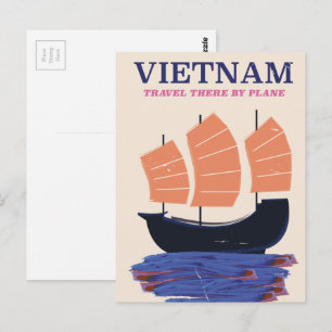 Vietnam Reiseplakat Postkarte