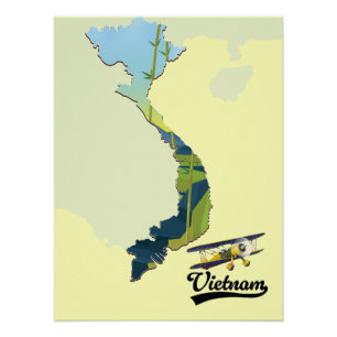 Vietnam Reiseplan Poster