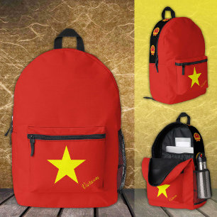 Vietnam, Rucksack, vietnamesische Flagge, Emblem / Bedruckter Rucksack