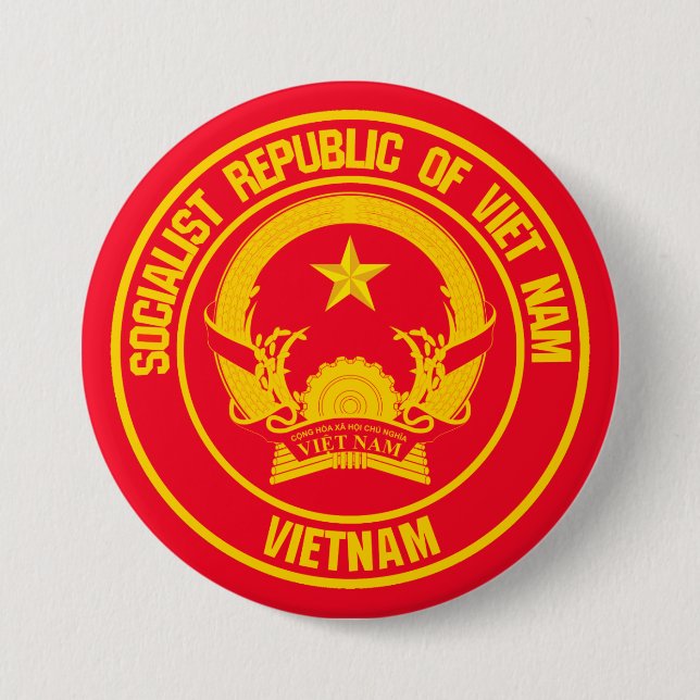 Vietnam-Runde Button (Vorderseite)