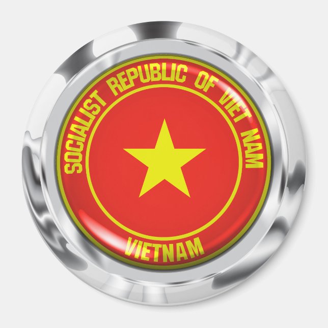 Vietnam-Runde Magnet (Vorne)