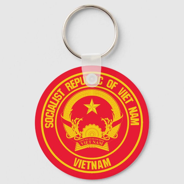 Vietnam-Runde Schlüsselanhänger (Vorderseite)