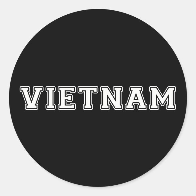 Vietnam Runder Aufkleber (Vorderseite)