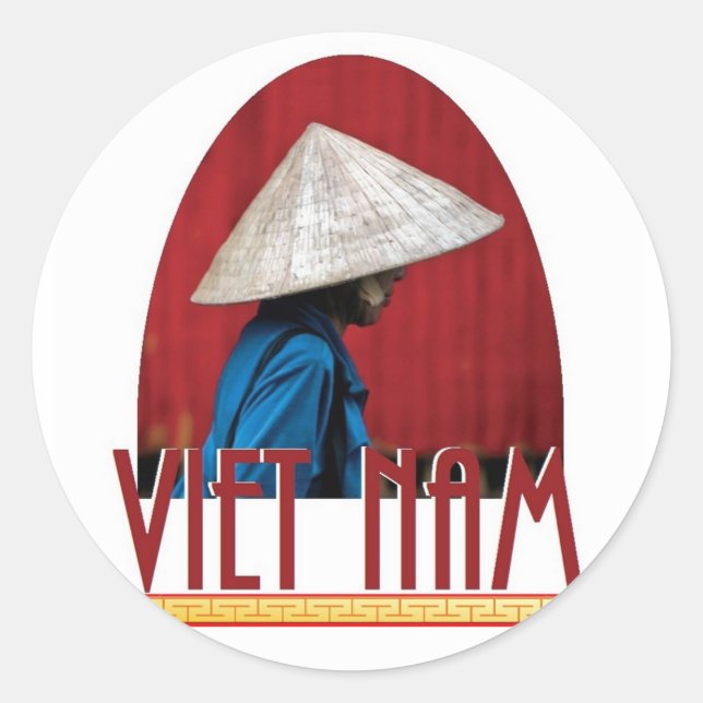 VIETNAM RUNDER AUFKLEBER (Vorderseite)