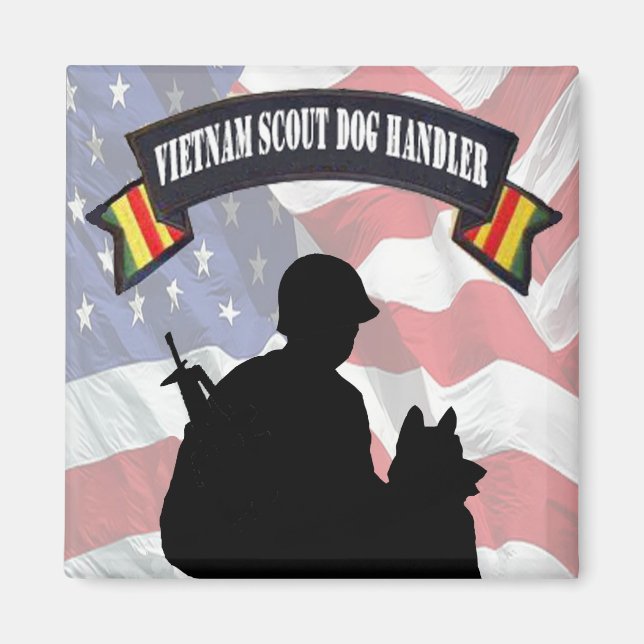 Vietnam Scout Dog Handler Magnet (Vorne)