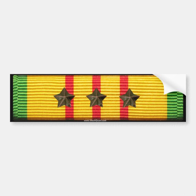 Vietnam-Service-Band - 3 Kampagnen-Sterne Autoaufkleber (Vorne)