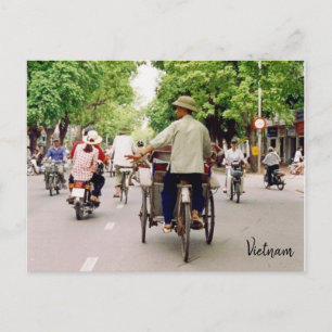 Vietnam Straßenfahrräder Postkarte