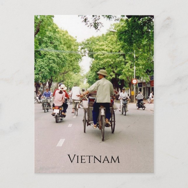 Vietnam Straßenfahrräder Postkarte (Vorderseite)