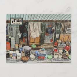 Vietnam Street Life, Customizable Date Postcard Postkarte