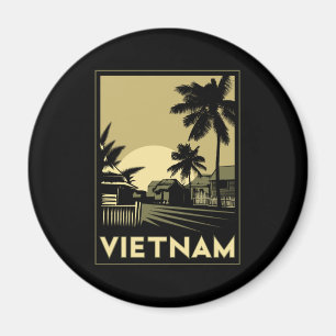 Vietnam Südostasien Deko Retroreise Magnet