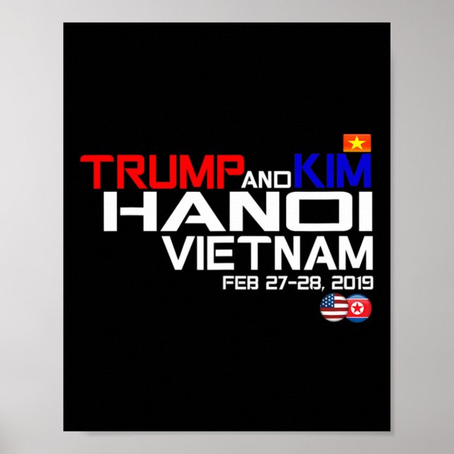 Vietnam Suummit Kim And Trump T Shirt  Poster (Vorne)