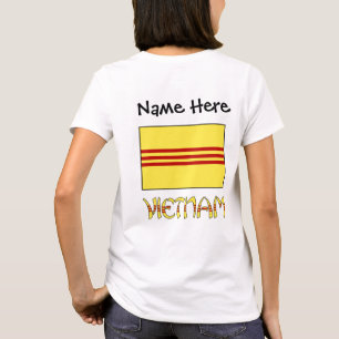 Vietnam und Südvietnamesische Flagge mit Ihrem Nam T-Shirt