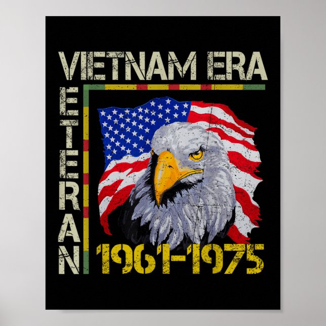 Vietnam Veteran-Ära 1961 1975 Gedenkflagge Poster (Vorne)