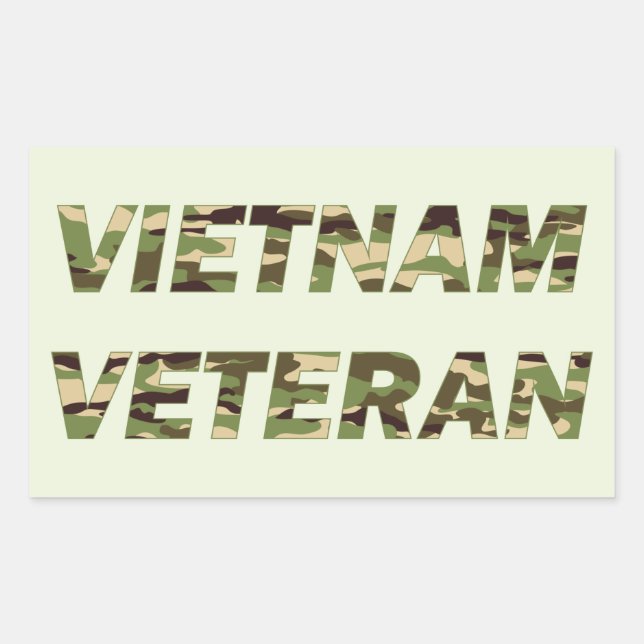 Vietnam Veteran Army Navy Rechteckiger Aufkleber (Vorderseite)