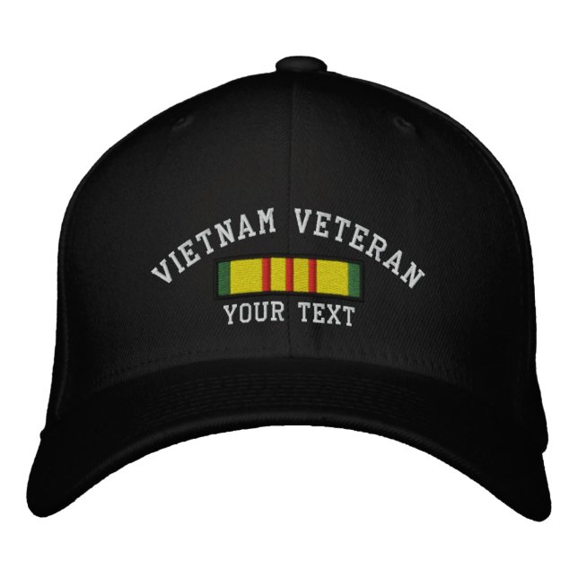 Vietnam Veteran Bestickte Baseballkappe (Vorderseite)