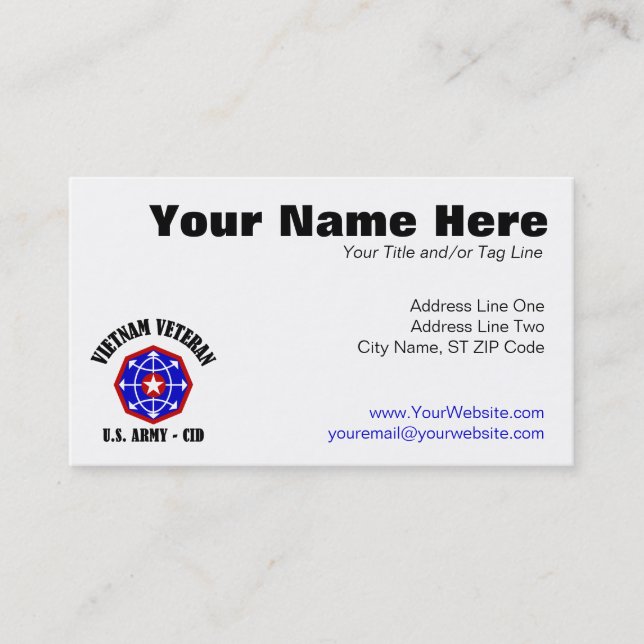 Vietnam-Veteran - CID Visitenkarte (Vorderseite)