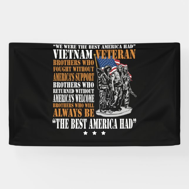 Vietnam Veteran das beste Amerika war stolz Banner (Horizontal)
