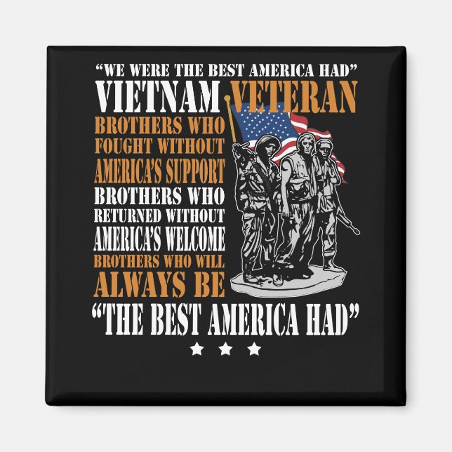 Vietnam Veteran das beste Amerika war stolz Magnet (Vorne)