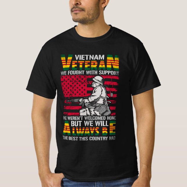 VIETNAM VETERAN, DEN WIR MIT UNTERSTÜTZUNG BEKÄMPF T-Shirt (Vorderseite)