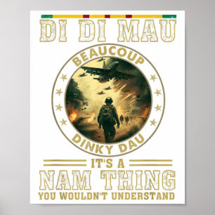 Vietnam Veteran Di Mau, Vietnamkrieg Gedächtnis, M Poster