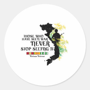 Vietnam Veteran diejenigen, die den Krieg gesehen  Runder Aufkleber