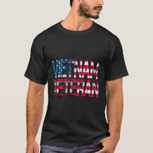 Vietnam Veteran hackte Vintage US-Flaggen Gift Vet T-Shirt