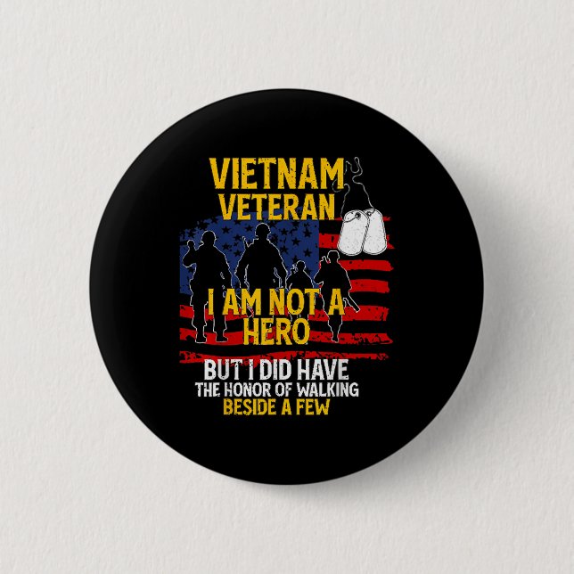 Vietnam Veteran, ich bin kein Held, Veteran Button (Vorderseite)