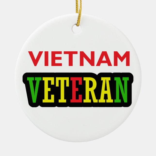 Vietnam Veteran Keramik Ornament (Vorne)