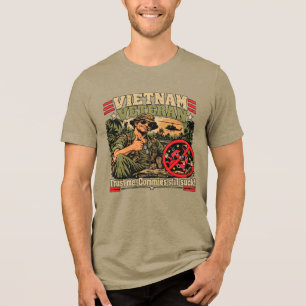 Vietnam Veteran - Kommunisten sind immer noch sche Tri-Blend Shirt