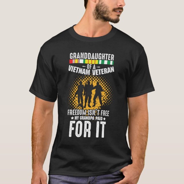 Vietnam Veteran Opa Soldier Großtochter T-Shirt (Vorderseite)