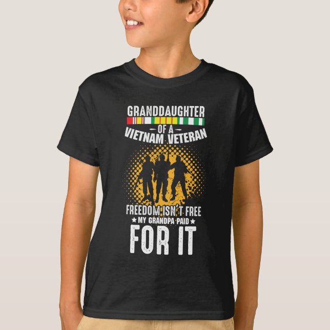 Vietnam Veteran Opa Soldier Großtochter T-Shirt (Vorderseite)