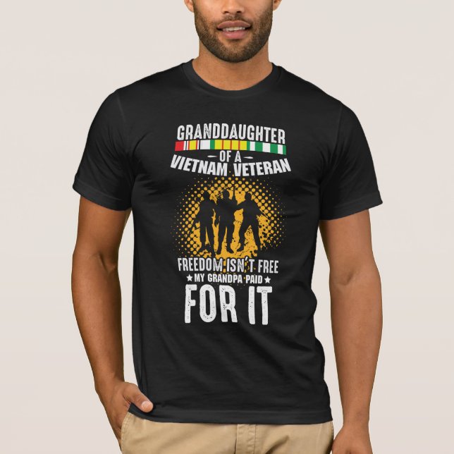 Vietnam Veteran Opa Soldier Großtochter T-Shirt (Vorderseite)