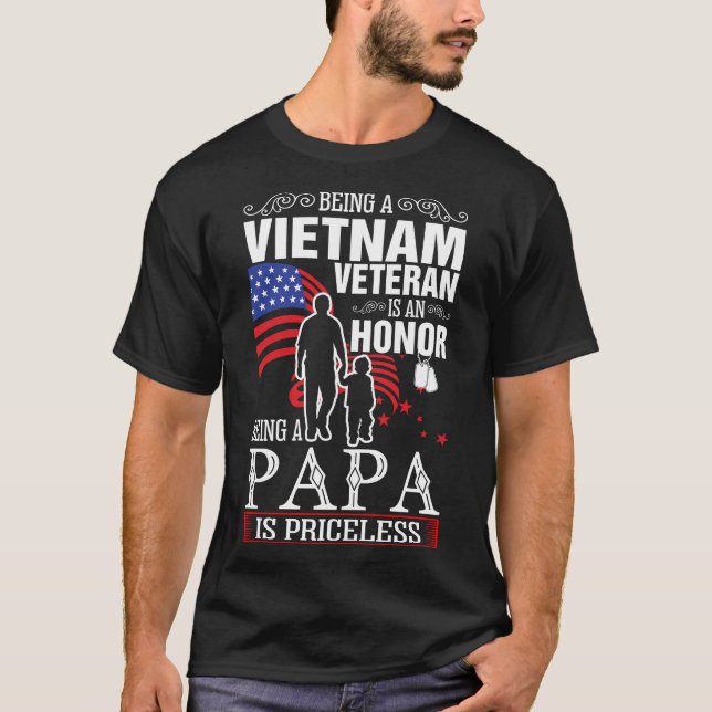 Vietnam Veteran Papa Tshirt (Vorderseite)