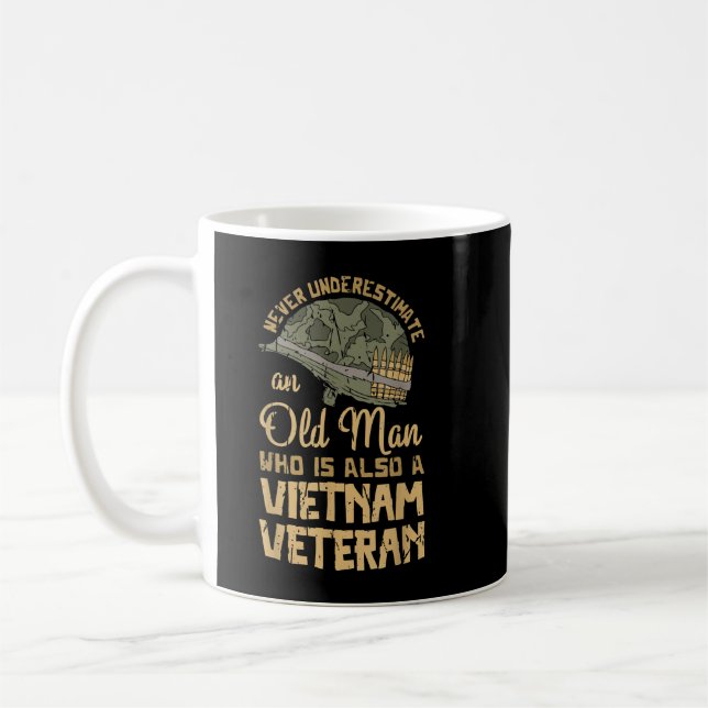 Vietnam Veteran Patriotic Army Soldier  Kaffeetasse (Links)