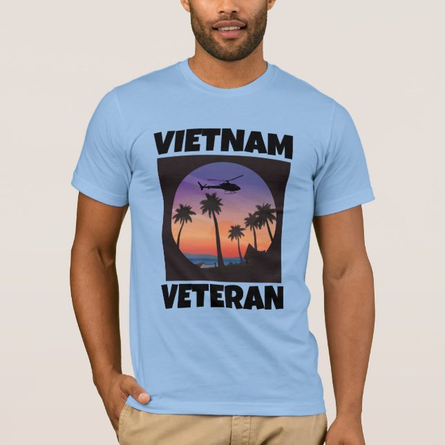 VIETNAM VETERAN RETRO T - SHIRT (Vorderseite)