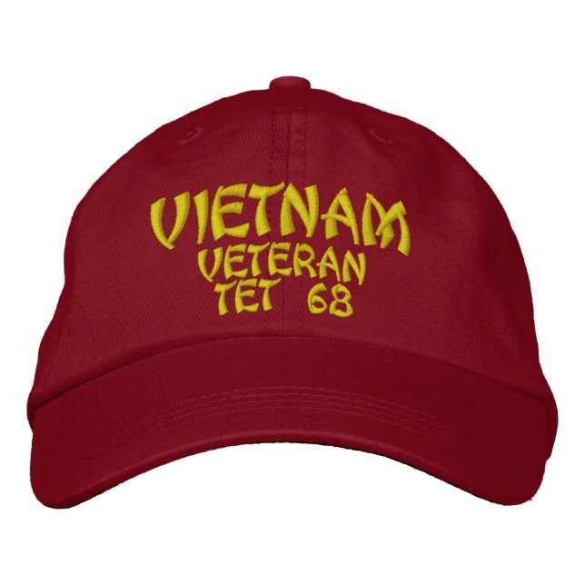 VIETNAM VETERAN TET 68 BESTICKTE KAPPE (Vorderseite)