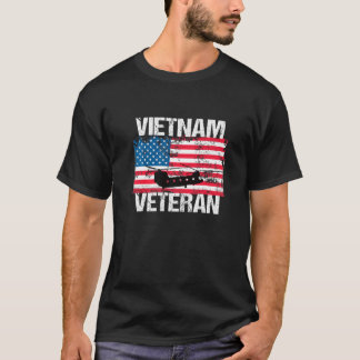 Vietnam Veteran Transport Helicopter  US Flag T-Shirt