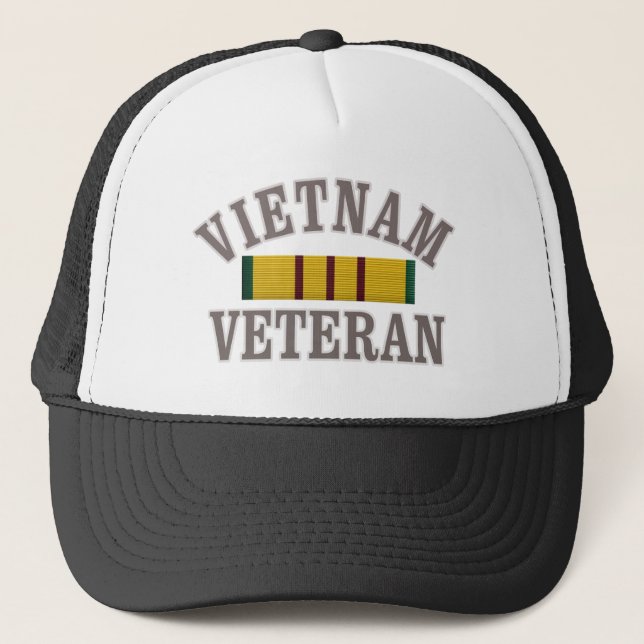 VIETNAM VETERAN Trucker Hat Truckerkappe (Vorderseite)