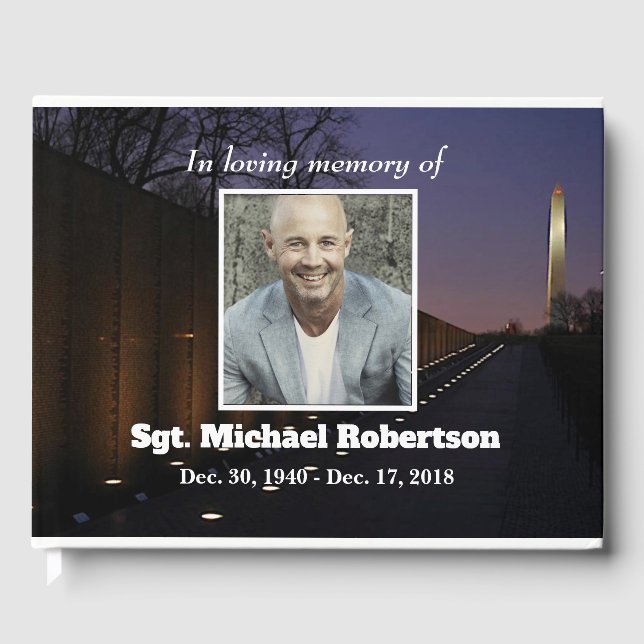 Vietnam Veteran und Washington Memorial Gästebuch (Vorderseite)