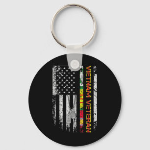 Vietnam Veteran Vintag Flag Memorial Patriotic Schlüsselanhänger