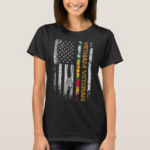 Vietnam Veteran Vintag Flag Memorial Patriotic T-Shirt